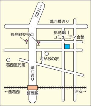長島桑川コミュニティ会館周辺地図