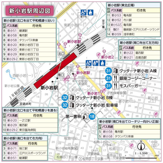 新小岩駅周辺図