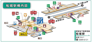 船堀駅構内図