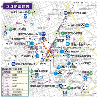 瑞江駅周辺図