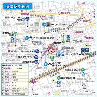 篠崎駅周辺図