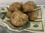 のりの佃煮のゼッポレ(イタリアの揚げパン)