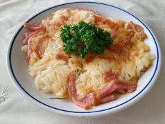 ポテトとそうめんのチーズガレット