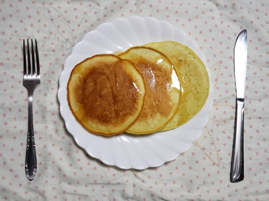 大根の葉のパンケーキ