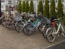 放置自転車が並ぶ写真