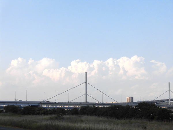 写真　荒川大橋と雲