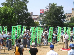 松江北地区安全・安心パトロール出発式の写真