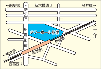 地図：タワーホール船堀周辺図