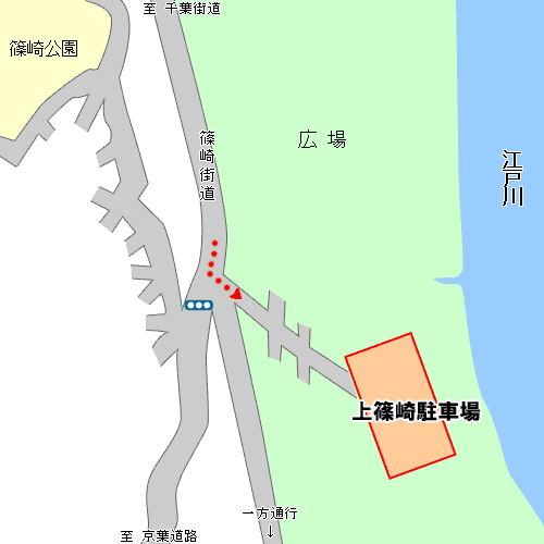 図：上篠崎駐車場の地図