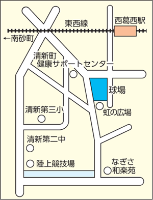 地図　江戸川区球場