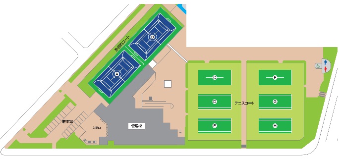 西葛西テニスコート全体図
