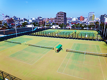 西葛西テニスコートの全景