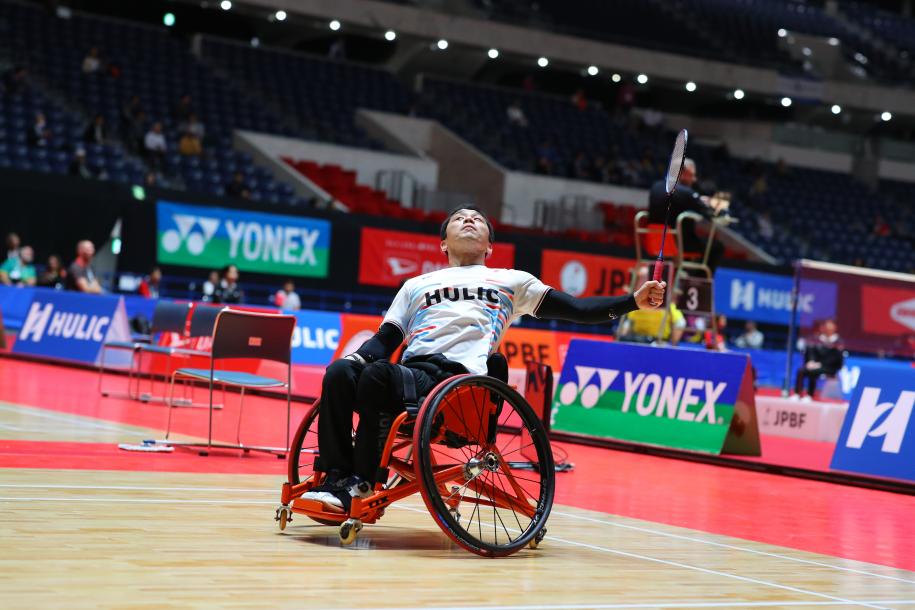 コート上の長島選手