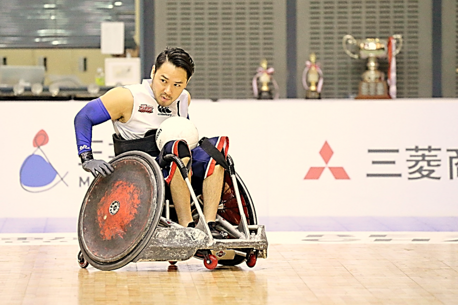 試合中の壁谷知茂選手