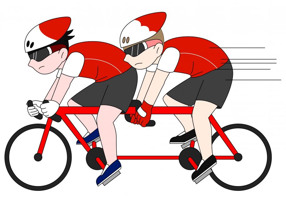坂本さんが作成した自転車競技のイラスト