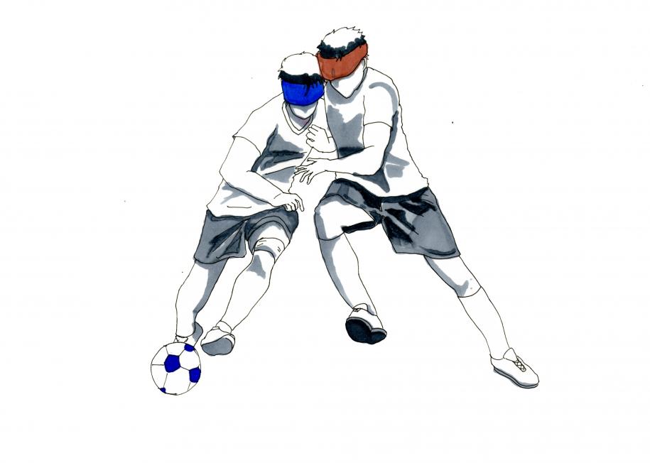 本多さんが作成した5人制サッカーのイラスト
