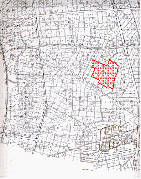 西一之江中辻町会の地図