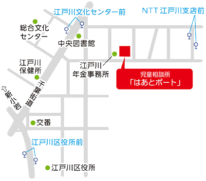 児童相談所はあとポートの位置を示した地図