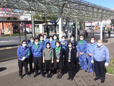 船堀駅でのボランティア集合写真