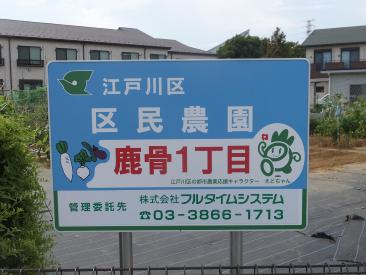鹿骨1丁目看板