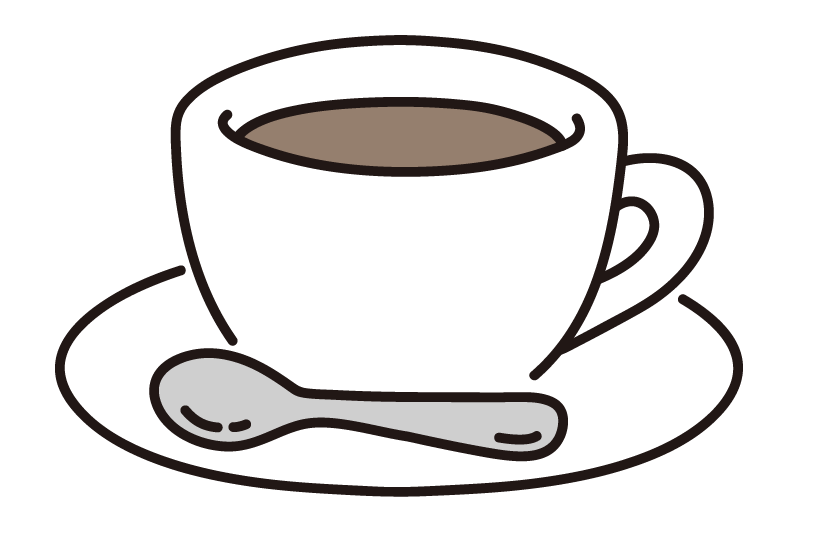 コーヒーの入ったカップのイラスト