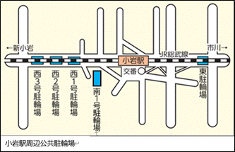 小岩駅周辺公共駐輪場
