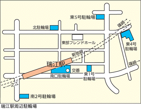 瑞江駅周辺地図