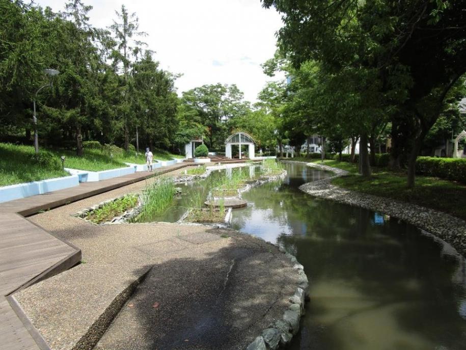 新長島川親水公園中流池の写真