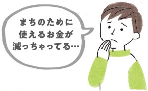 まちのために使えるお金が減っちゃってる…