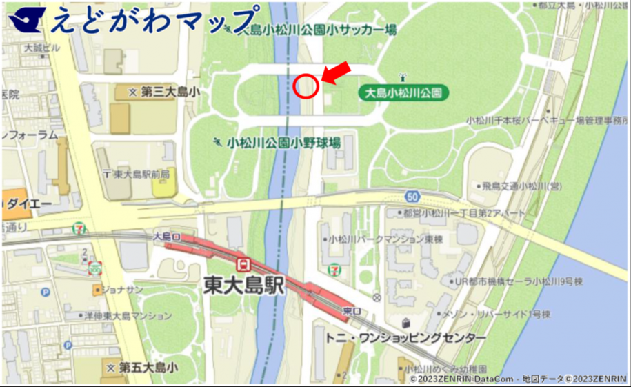 旧中川カヌーツーリング地図