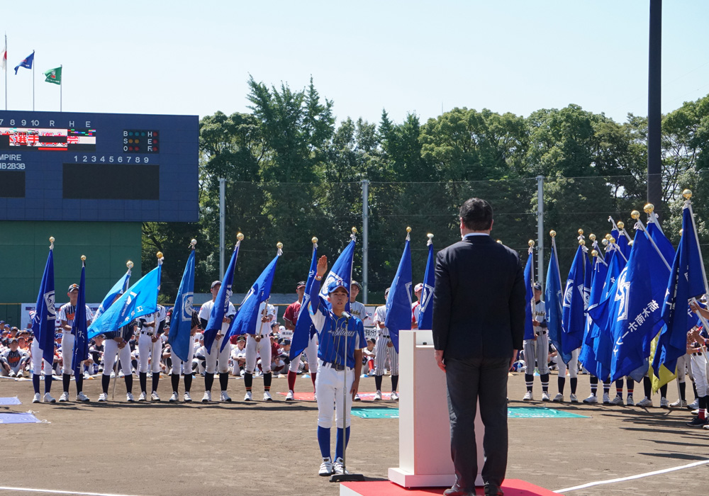 写真：選手宣誓の様子