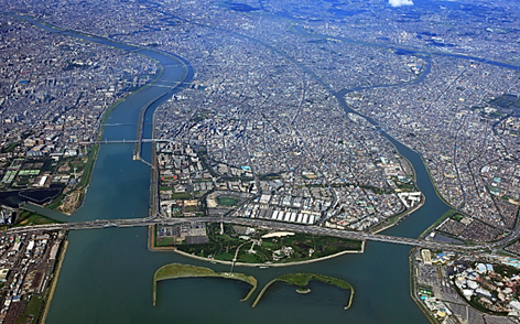 江戸川区の航空写真