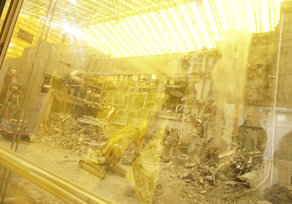 写真：解体工事中の清掃工場