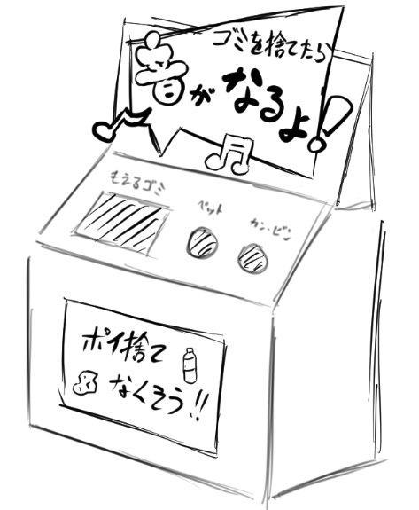 音が鳴るごみ箱