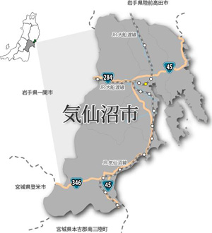 画像　気仙沼市の概要地図