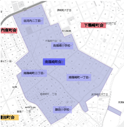 南篠崎町会区域図