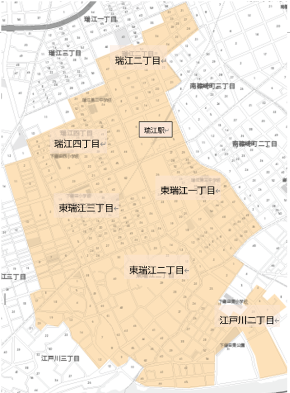 下鎌田町会区域図