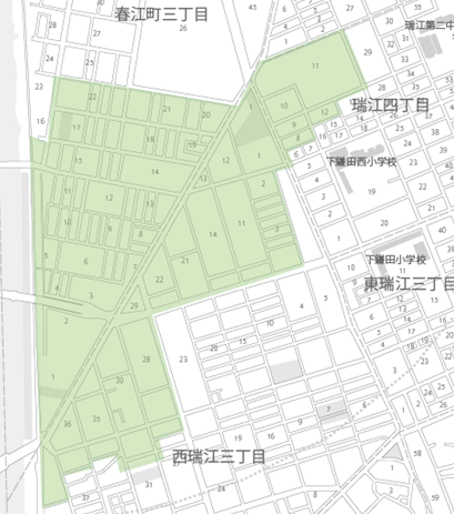 瑞江町会区域図
