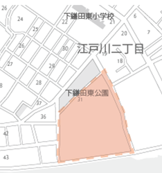 江戸川二丁目都住自治会区域図