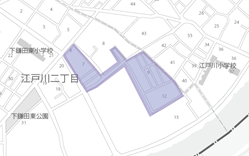 江戸川二丁目町会区域図