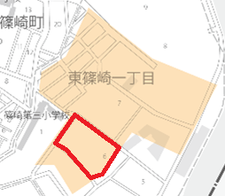 東篠崎団地絆自治会区域図