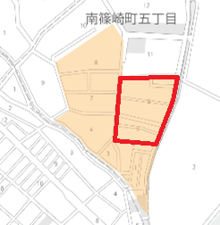 篠田堀自治会区域図