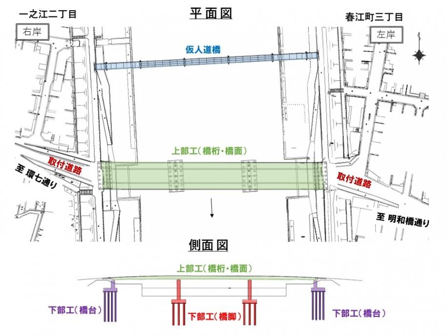 春江橋の概略図