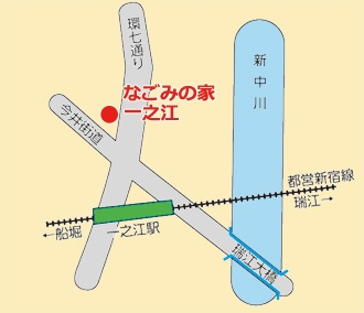 なごみの家一之江の地図