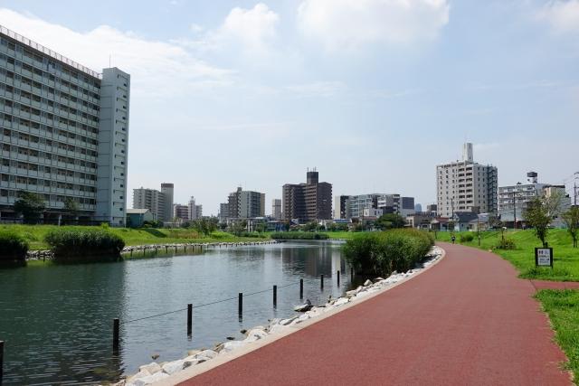 川沿いの散歩道