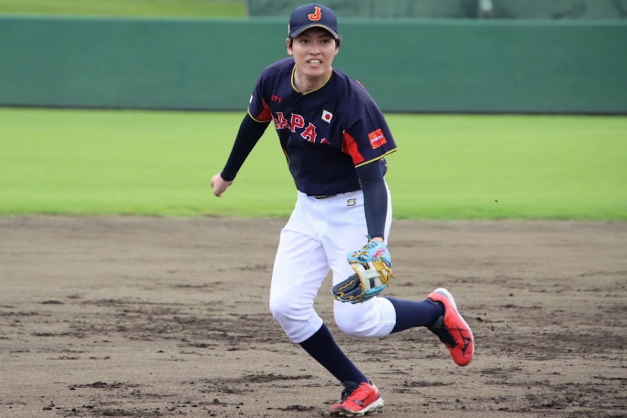 守備につく土屋来夢選手