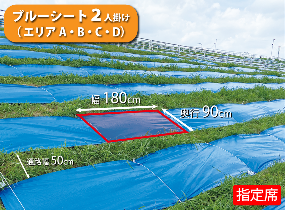 ブルーシート2人席