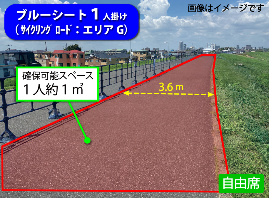 エリアG（下流サイクリングロード）