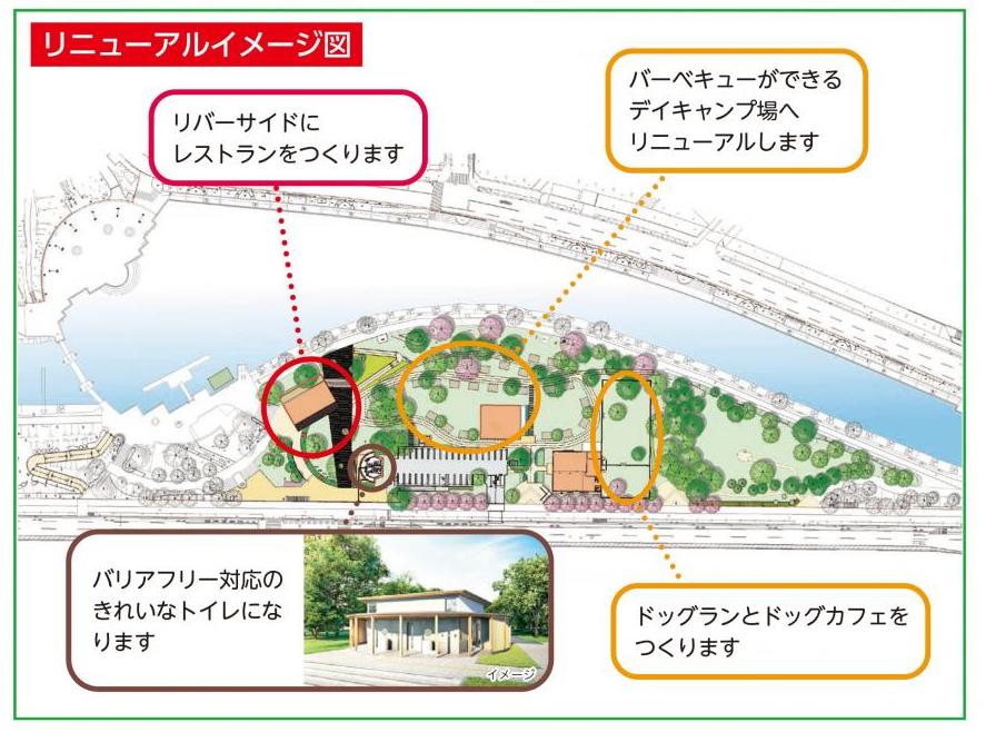 新左近川親水公園リニューアルイメージ図