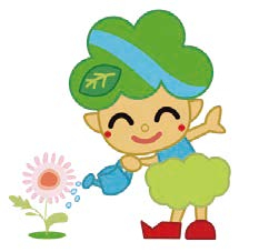花に水をあげる江戸ッキー